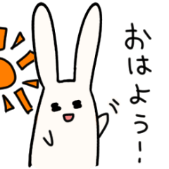 cute rabbit sticker by rororoko