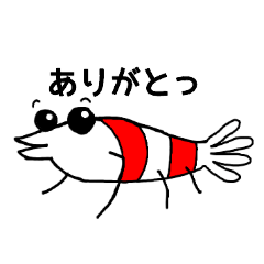 Aquarium sticker(shrimp and hydra)