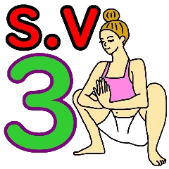 Namaste yoga pose of sanskrit version3