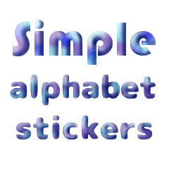 Simple alphabet stickers