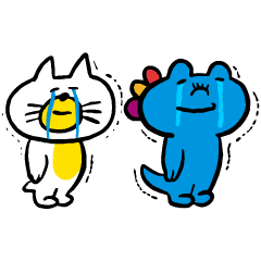 絵から文字に変化するニャビンキャビン Line スタンプ Line Store