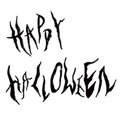 Stamp Halloween Happy Sederhana