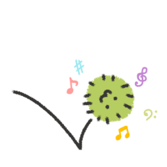 Cute moss ball Sticker