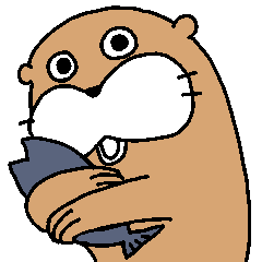 Funny otter sticker