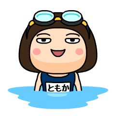 Tomoka wears swimming suit