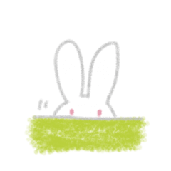 crayon rabbit Sticke