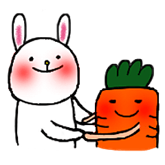 棉花糖兔、媽媽與蘿蔔