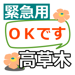 Emergency use[takakusaki]name Sticker25