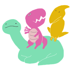 Three Dinosaurs (Gentlenes)