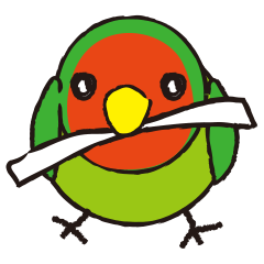 Cute parakeets sticker 2