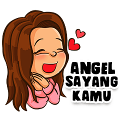 Angel the Beautiful Girl (Name Sticker)
