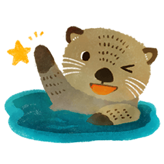 Sea otter"Pukakichi" Sticker