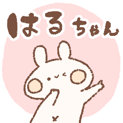 momochy Rabbit [Haru-chan] Name sticker