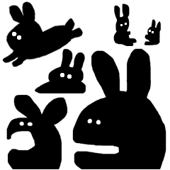 One word many black rabbits Japanese