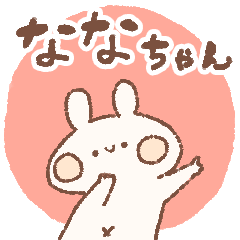 momochy Rabbit [Nana-chan] Name sticker