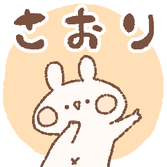 momochy Rabbit [Saori] Name sticker