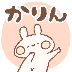 momochy Rabbit [Karin] Name sticker