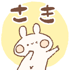 momochy Rabbit [Saki] Name sticker