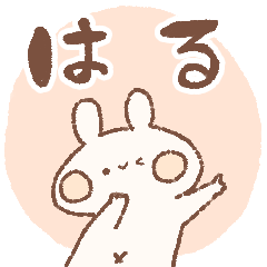 momochy Rabbit [Haru] Name sticker