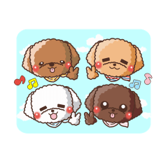 Four-child Toy Poodle Dog Series 1