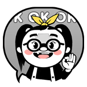 glassesGirl speech bubble(Retro version)