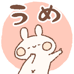 momochy Rabbit [Ume] Name sticker