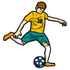 Sports Sticker for J (Football)