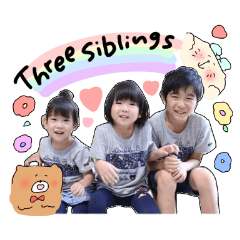 Three siblings's sticker