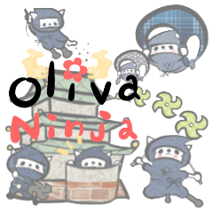 (Oliva) Cat ninja sticker
