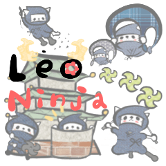 (Leo) Cat ninja sticker