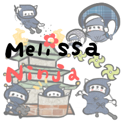 (Melissa) Cat ninja sticker