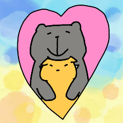 cat and bear couple