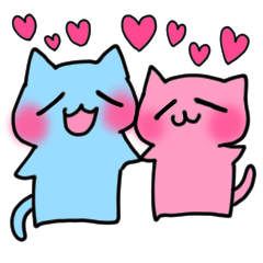 happy couple cats 3