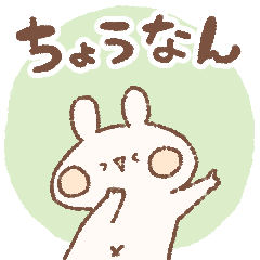 momochy Rabbit [Chounan] Name sticker