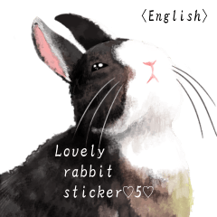 Lovely rabbit sticker!5(English version)