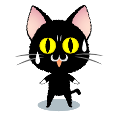 Tiny Black Cat Sticker 3