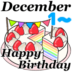 12/1-12/16 December birthday cake move