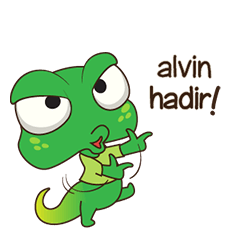 Sticker Nama : Alvin 2