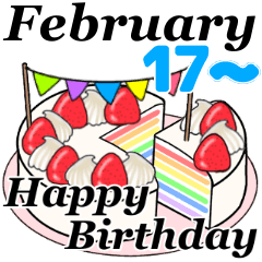 2/17-2/29 February birthday cake move