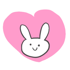 ELF pink heart rabbit