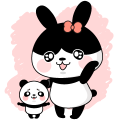 Panda&Rabbit Sticker