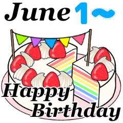 6/1-6/16 June birthday cake move