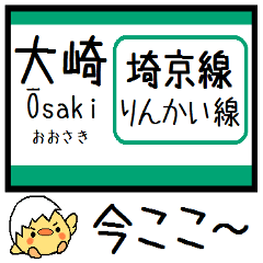 Inform station name Saikyo,Rinkai line