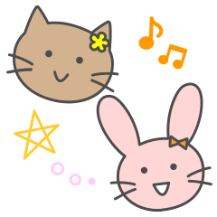 Rabbit&Cat every day sticker