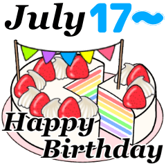 7/17-7/31 July birthday cake move