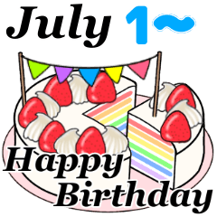 7/1-7/16 July birthday cake move
