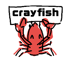 32 crayfish stickers