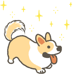 1 corgi animation sticker -English-