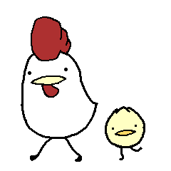 Animation chicken sticker 1 (Korean)