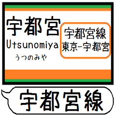 Inform station name of Utsunomiya line3